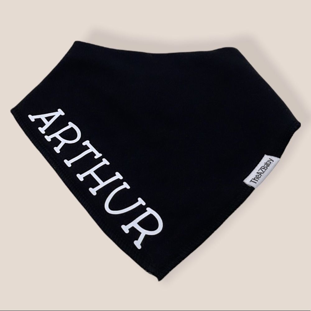 NWT Wool + Pepper Co. Unisex Custom Baby Name Cotton Bandana Bib